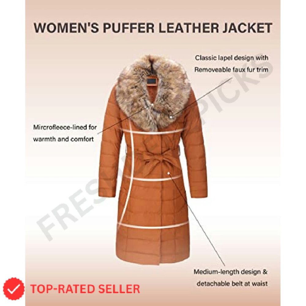 Winter Puffer Jacket Patchwork Plush Lining Remov… - image 4